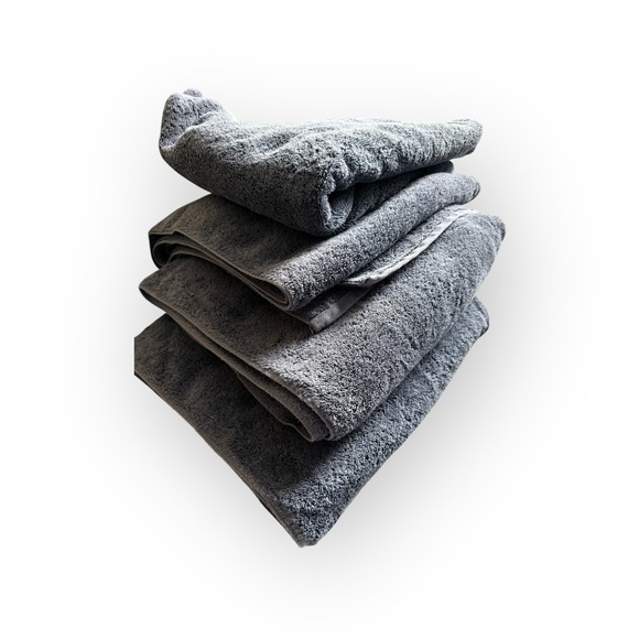 Matouk Set of 4 Lotus 30"W x 56"L Bath Towels Blue Lake 100% Cotton Portugal - Picture 14 of 15